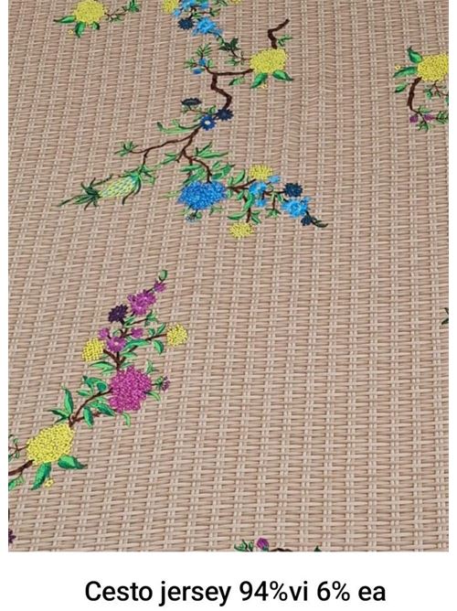 tessuto con motivo di cesto in jersey Laboratorio Capri | CESTOCESTO